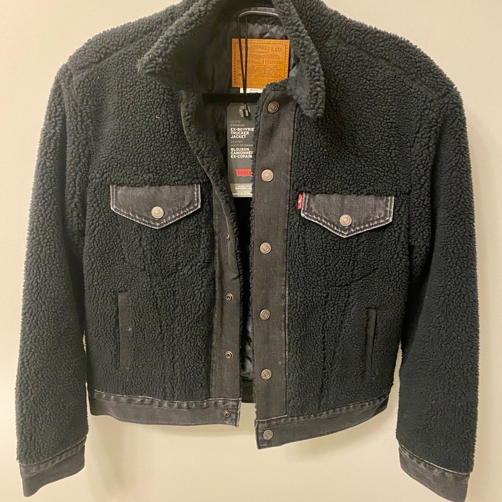 Levi's Black Sherpa Lined Jacket